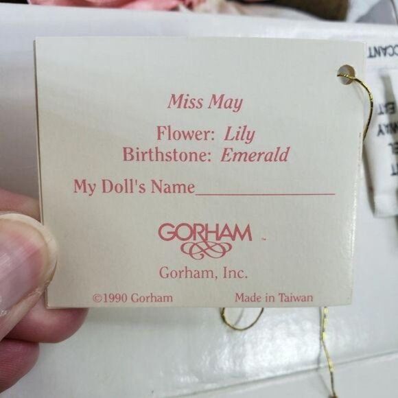Vintage 1990 Gorham Dolls Of The Month Miss May Collectible - Picture 11 of 14